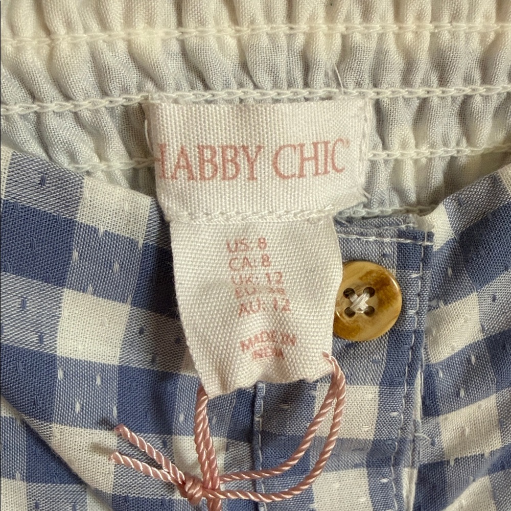 Shabby Chic Blue and White Checkered Maxi Dress - Picture 6 of 6